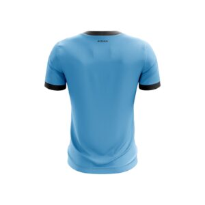 Back view of the Strike Pro Jersey showcasing customizable options for player name and number in a modern football jersey layout