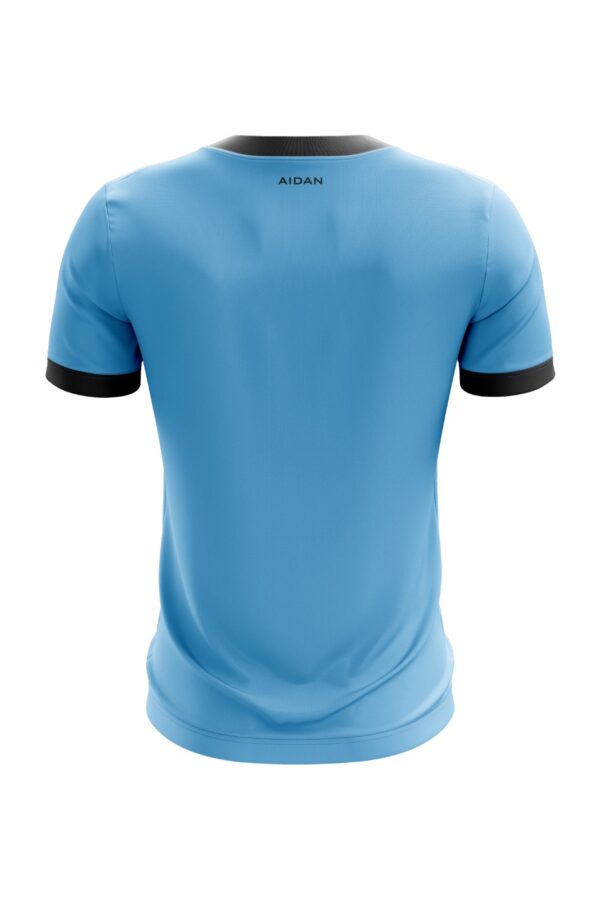 Back view of the Strike Pro Jersey showcasing customizable options for player name and number in a modern football jersey layout
