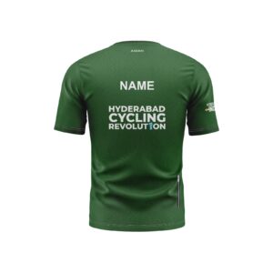 Back view of Aidan Global Cycling T Shirt Half Sleeve featuring a breathable, moisture-wicking fabric with a sleek athletic fit for cyclists