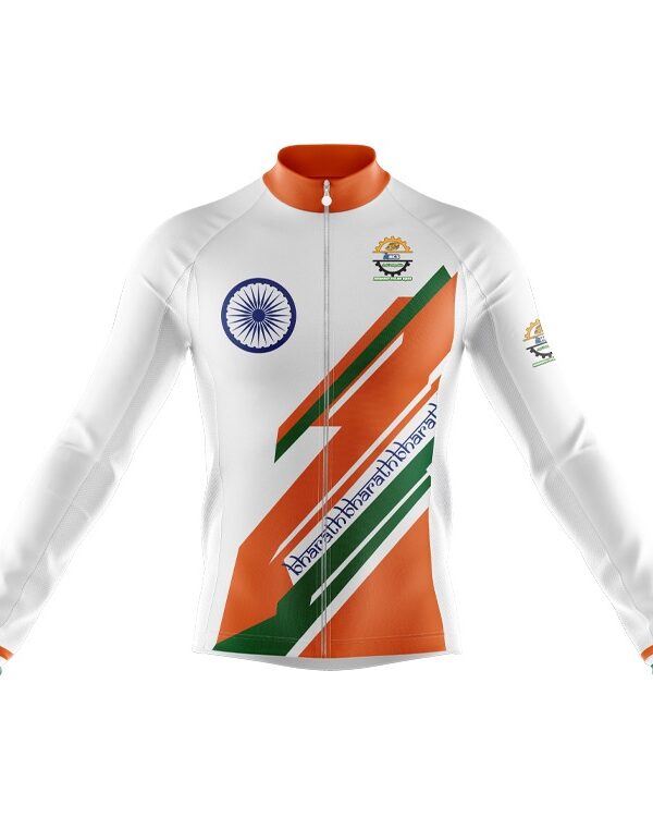Bharath Edition Club Fit Full Sleeve Cycling Jersey - Horamavu Cycling Squad (FRONT)