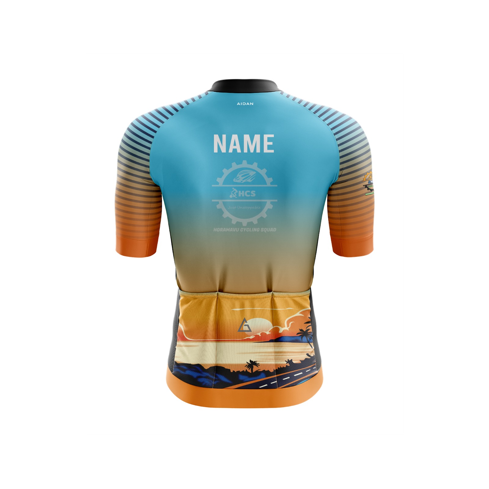 C2C Race Fit Cycling Jersey - Horamavu Cycling Squad (BACK)