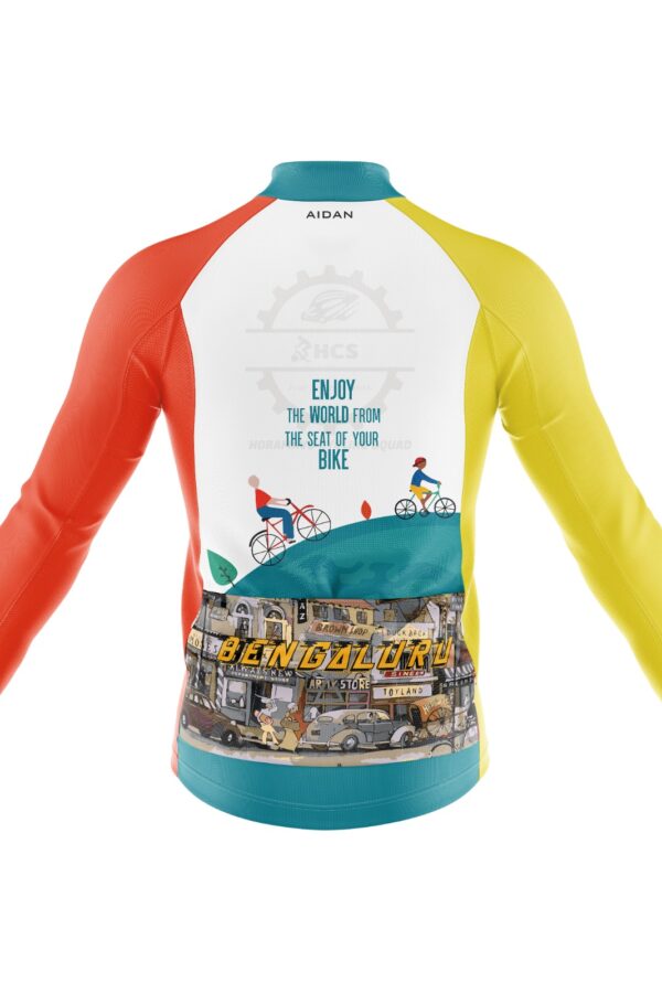Club Fit Full Sleeve Cycling Jersey Horamavu Cycling Squad (BACK)