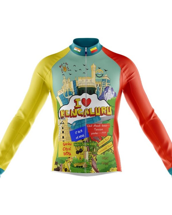 Club Fit Full Sleeve Cycling Jersey Horamavu Cycling Squad (FRONT)