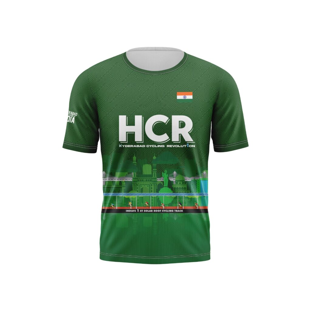 Cycling T Shirt Half Sleeve Cycling Jersey Team Hyderabad Cycling Revolution (BACK)