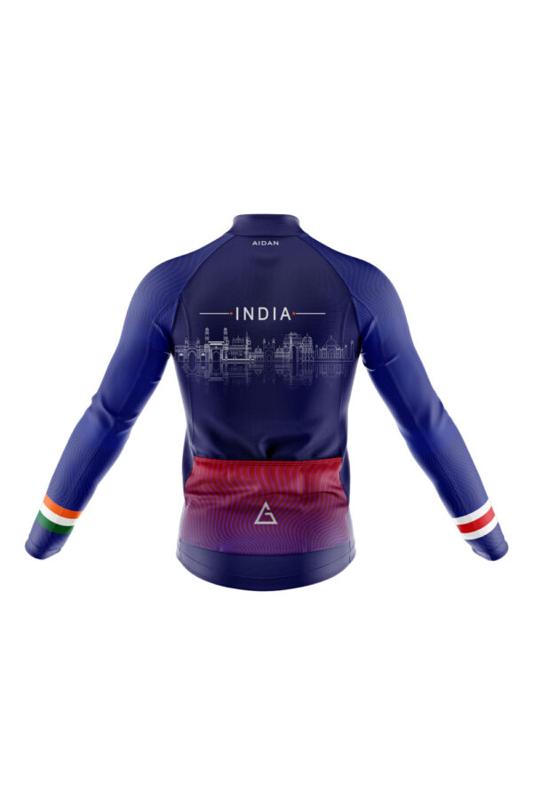 LEL 2025: Royal Vibe – Navy Edition Club Fit Full Sleeve Cycling Jersey - Image 2