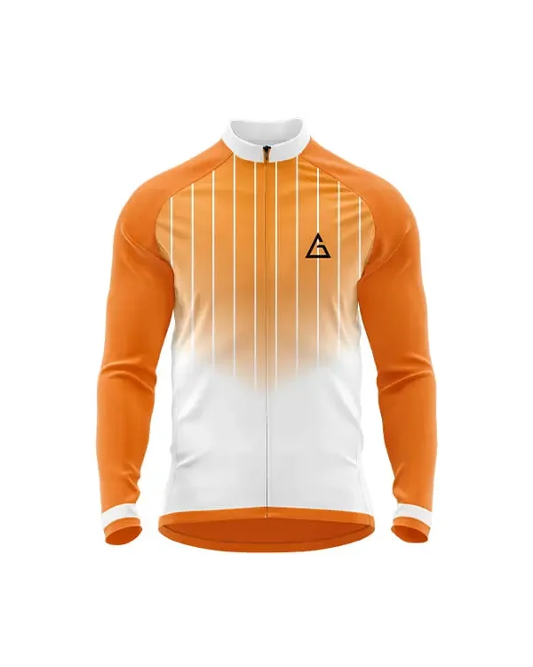 sun stride hi vis winter cycling jersey thermal full sleeve