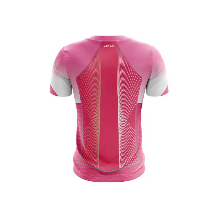 Barcelona pink jersey design inspired edition with gradient back panel and geometric line detailing