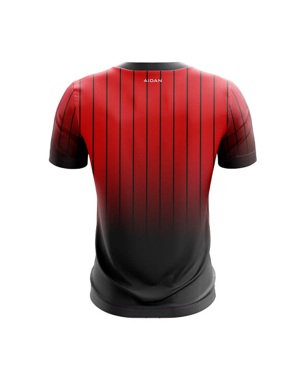red football jersey back view premium design for teams and players