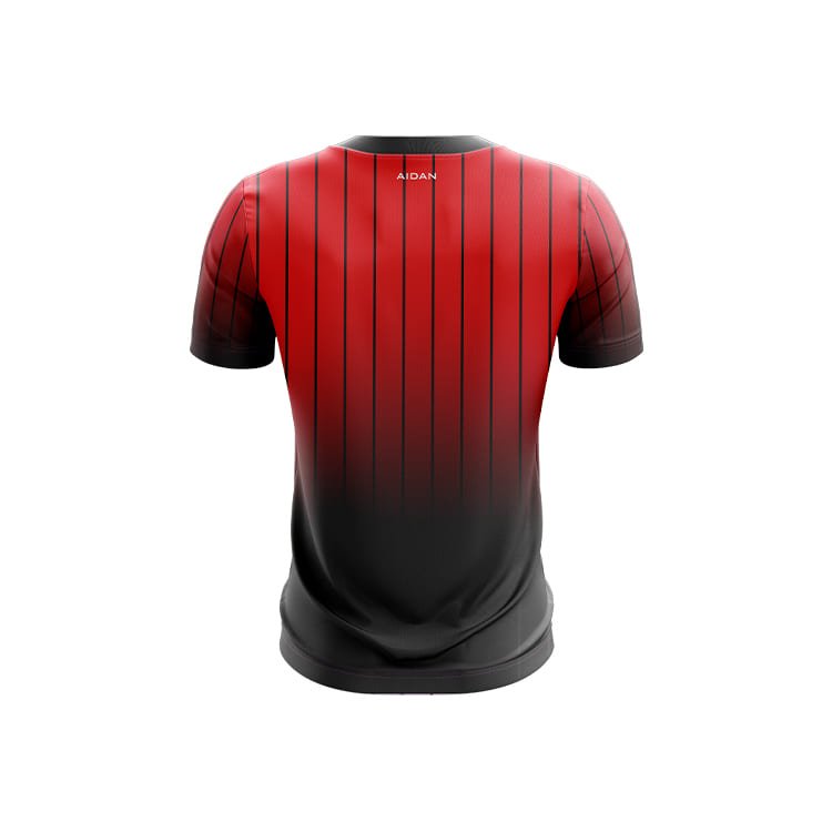 red football jersey back view premium design for teams and players