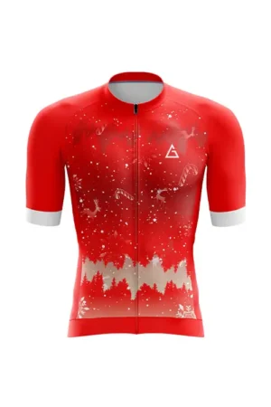 Christmas Red Cycling Jersey Race Fit Edition
