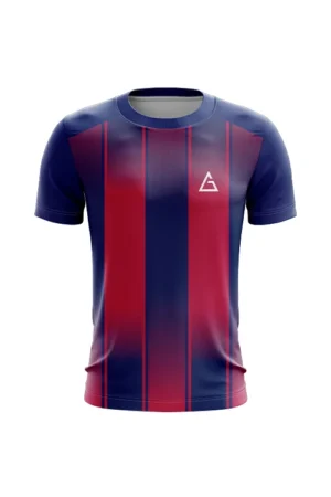 Barcelona inspired football jersey regular fit striped design