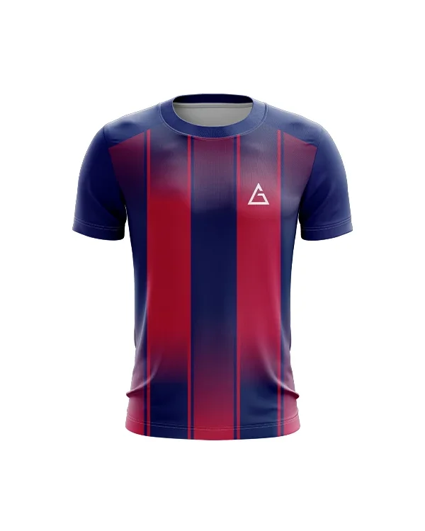 Barcelona inspired football jersey regular fit striped design