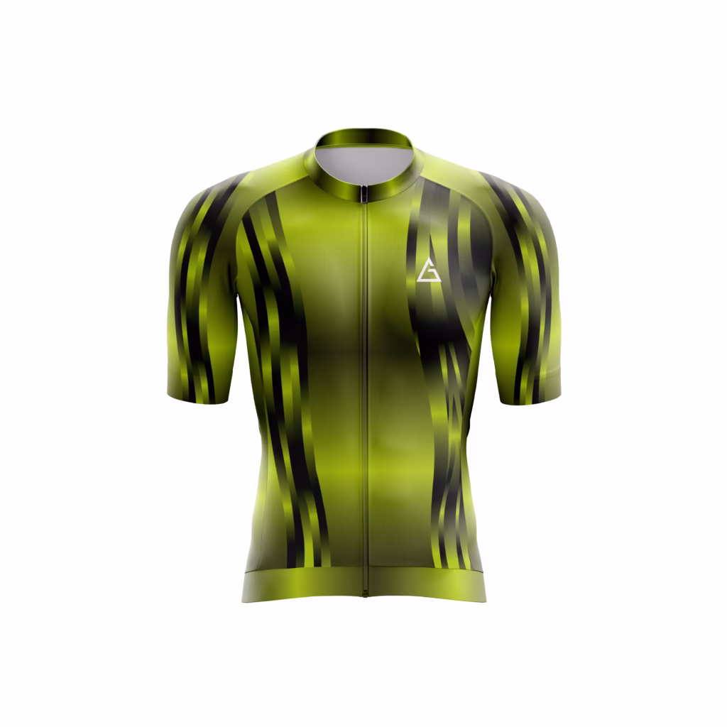 race fit cycling jersey men India Venom army green black half sleeve