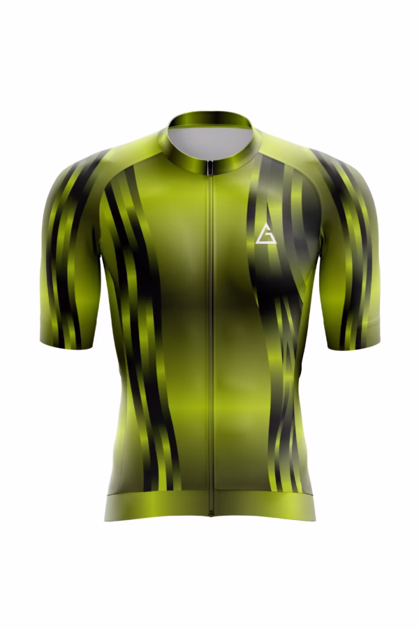 race fit cycling jersey men India Venom army green black half sleeve